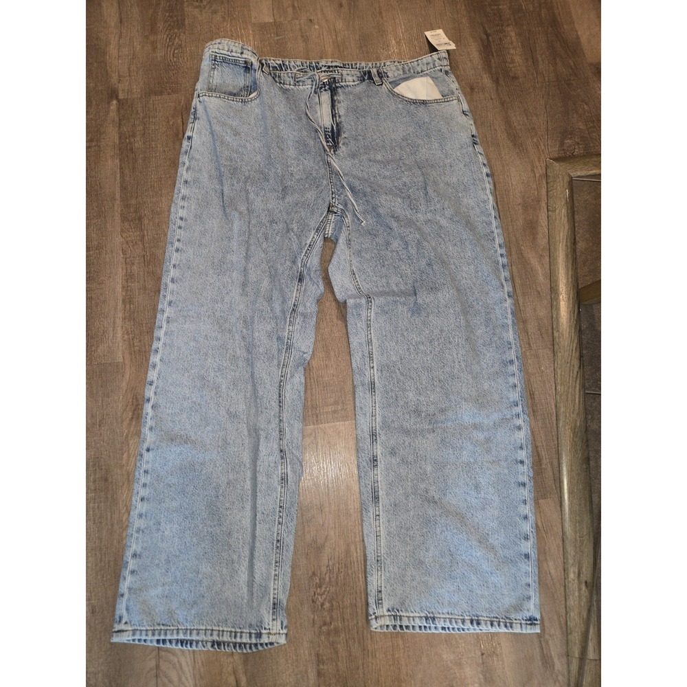 Women Mid-Rise Drawstring Baggy Jeans - Parke nwt size 18